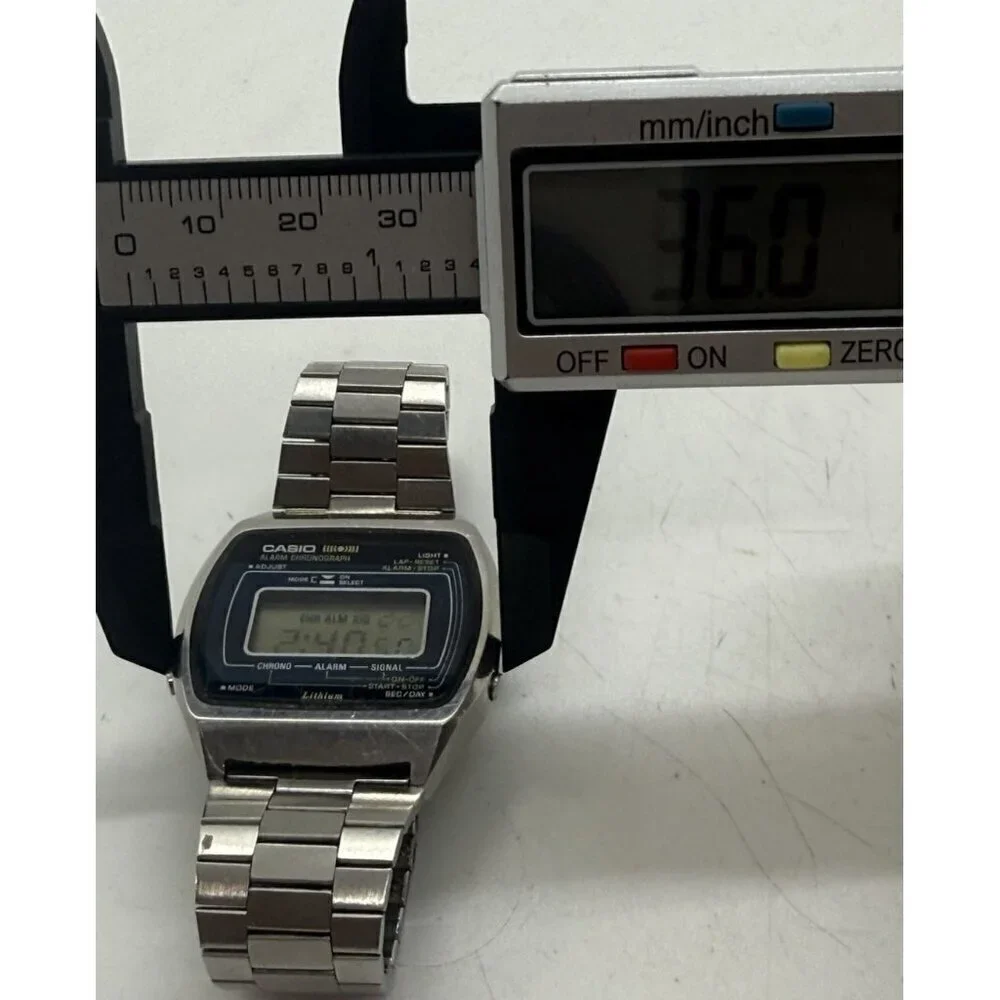 Vtg Casio 83QS-41 Alarm Chronograph Lithium Digital Quartz Men’s Watch Stainless
